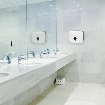 Диспенсер для полотенец ULTRA LAIMA PROFESSIONAL (Система H2), Z-сложения, малый, белый, ABS-пластик, 606833