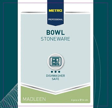 Салатник Metro Professional Madleen Grey 16см, 6шт/уп