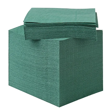 Салфетки бумажные Metro Professional 24 x 24см, 400шт, 1 слой, зеленые