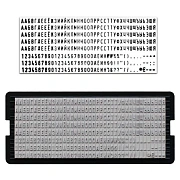 Касса русских букв и цифр, для самонаборных печатей и штампов TRODAT, 328 символов, шрифт 3 мм, 6431
