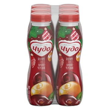 Йогурт питьевой Чудо вишня-черешня 1.9%, 260г