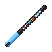 Маркер акриловый Uni Posca PC-1MR голубой, 0.7 мм, наконечник игольчатый