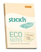 Cамоклеящийся блок Stick`n ECO 21741, 51x76 100л пастель желтый