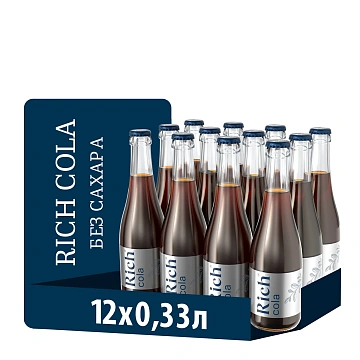Напиток газированный Rich Cola без сахара, 330мл