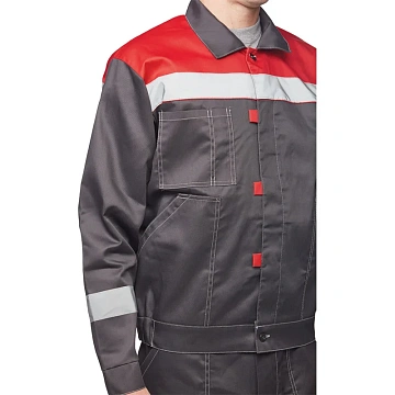 Костюм лет муж (куртка, бр) л20 сер/крас 120-124/182-188 (Арсенал-СП)