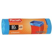 Мешки для мусора 80 л, синие, в рулоне 20 шт., ПНД, 12 мкм, 70х90 см, PACLAN 'Classic', 402054