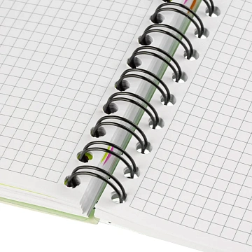 Бизнес-тетрадь 140л,кл,А6,SPIRAL BOOK Розовый,евроспир,обл.пласт,разд.84117