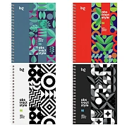 Записная книжка А6 96л., на гребне BG 'Новые узоры', матовая ламинация, выб. лак, твердая обложка
