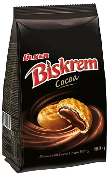 Печенье Ulker Biskrem какао-кремовая начинка, 180г