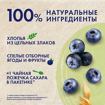 Каша овсяная Быстров черника, 40г