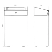 Корзина для мусора Merida Stella R 12л, белая, металлическая, KSB107.R