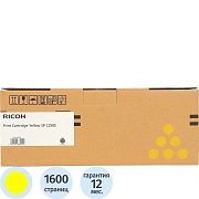 Тонер-картридж лазерный RICOH (SP C250E) SPC250/C260/C261, желтый, оригинальный, ресурс 1600 страниц, 407546