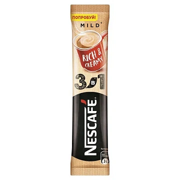 Кофе растворимый порционный NESCAFE '3 в 1 Мягкий', КОМПЛЕКТ 20 пакетиков по 14,5 г, 12460876