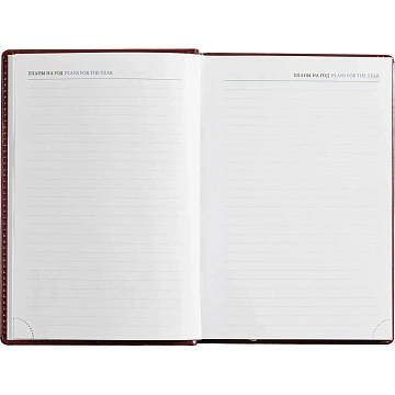 Ежедневник недатированный бордо,А5, 148x218, 352стр, Agenda