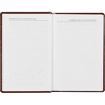 Ежедневник недатированный коричневый,А6,100x150, 320стр,Agenda
