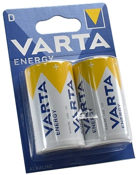 Батарейка Varta Energy Alkaline LR20 D, 2шт/уп