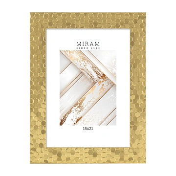 Фоторамка Мирам золото, 15 x 21см