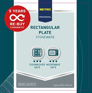 Блюдо Metro Professional Macario 25х14.5см, черное, 6шт/уп