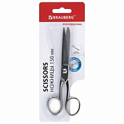 Ножницы цельнометаллические BRAUBERG 'Professional', 150 мм, классической формы, 237101