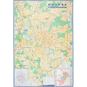 Карта настенная Москва соврем. с каждым домом 1:34тыс., КН123