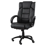Кресло офисное BRABIX 'Bliss MS-004', 6 массажных модулей, экокожа, черное, 532522