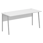 Стол прямой СП-4P Белый/Алюминий 1600х720х755 IMAGO PLUS
