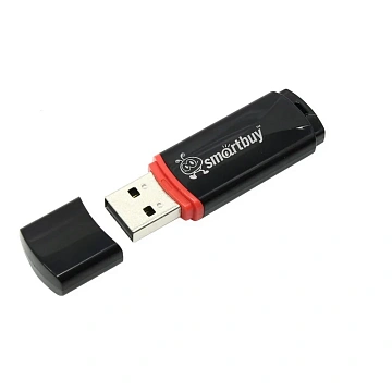 Флеш-диск 8 GB, SMARTBUY Crown, USB 2.0, черный, SB8GBCRW-K