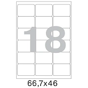 Этикетки самоклеящиеся  66,7х46 мм/18 шт. на лист А4  50листов