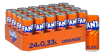 Напиток Fanta Orange газированный, 330мл