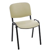 Стул Helmi HL-F01 'Изо', каркас черный, обивка кожзам бежевый