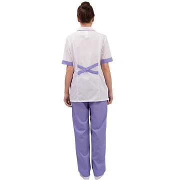 Костюм жен (куртка, бр) м03 бел/фиолет 120-124/158-164