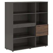 Стеллаж EHC 1245 Дуб Денвер темный/Мокко 1250х430х1355 EDIS