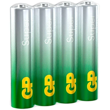 Батарейка GP Super AAA/LR03/24A 24ARS-2SB4/24AA21RA-2CRS4 96шт/уп, 4шт/бл