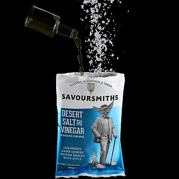 Чипсы Savoursmiths Соль пустыни и уксус, 150г