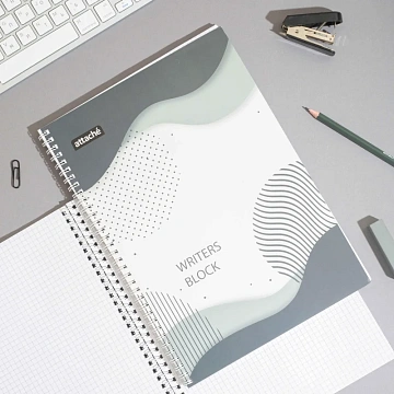 Бизнес-тетрадь Attache А4,80л,облиц. картон Графити