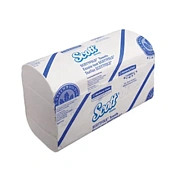 Бумажные полотенца Kimberly-Clark Scott Scottfold 6633, листовые, белые, W укладка, 175шт, 1 слой