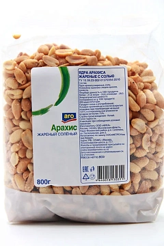 Арахис Aro жареный, соленый, 800г