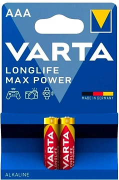 Батарейка Varta LongLife Max Power AAA LR03, 2шт/уп