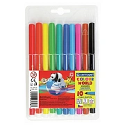 Фломастеры 10 ЦВЕТОВ CENTROPEN 'Colour World', круглые, смываемые, 7550/10TP, 7 7550 1084