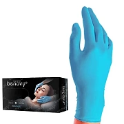 Перчатки нитриловые Benovy Nitrile TrueColor р. XS, голубые, 50 пар