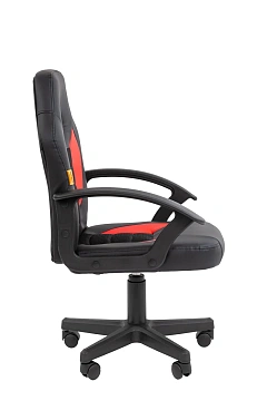 Кресло Chairman Kids 111 Россия экокожа черный/красный