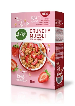 Мюсли 4Life хрустящие с клубникой, 350г