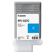 Картридж струйный CANON (PFI-107C) iPF680/685/780/785, голубой, оригинальный, ресурс 130 мл, 6706B00