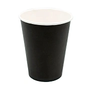 Стакан одноразовый Eco Cups черный, 350мл, 2х слойный, бумажный, 20шт/уп