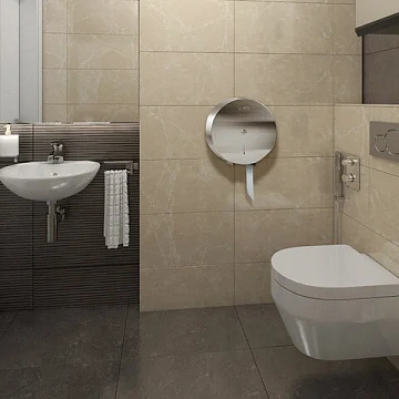 Диспенсер для туалетной бумаги LAIMA PROFESSIONAL INOX, (Система T1) БОЛЬШОЙ, нержавеющая сталь, мат