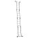 Лестница-трансформер алюминиевая 4х4 ступени, высота 4,5 м (4 секции по 1,2 м) до 150 кг, вес 16,5 к