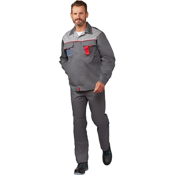 Костюм летний муж л10-КБР т-сер/св-сер(р.64-66) 170-176 (серия Л)