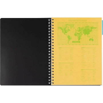 Бизнес-тетрадь SMARTBOOK А4 120л. клетка,спир,микроп,разд,карм,сер-бирюз