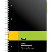 Бизнес-тетрадь SMARTBOOK А4 120л. линейка,спир,микроп,разд,карм,жел-зел