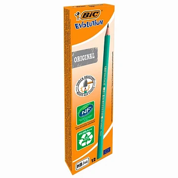 Карандаш чернографитный BIC, 1 шт., 'Evolution', HB, корпус зеленый, 8803112